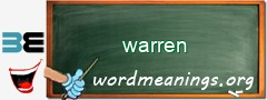 WordMeaning blackboard for warren